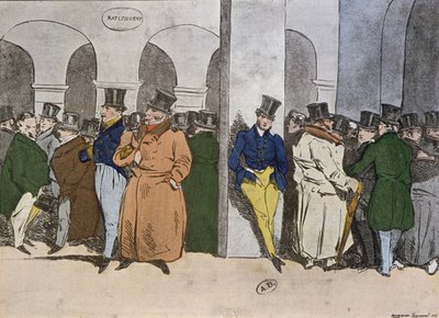 The Stock Exchange, engraved by Rougeron-Vignerot, 1856 by Henri Bonaventure Monnier